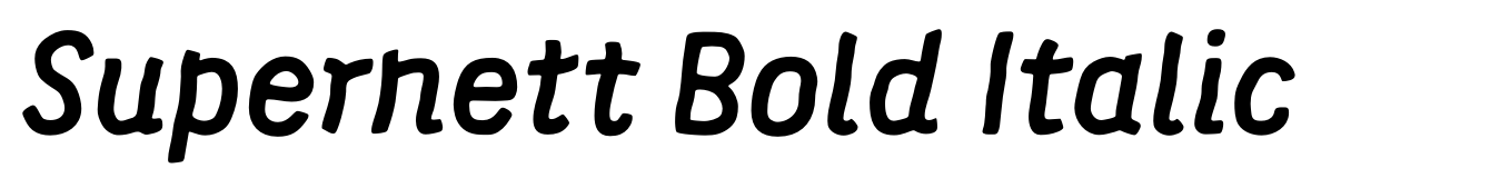 Supernett Bold Italic